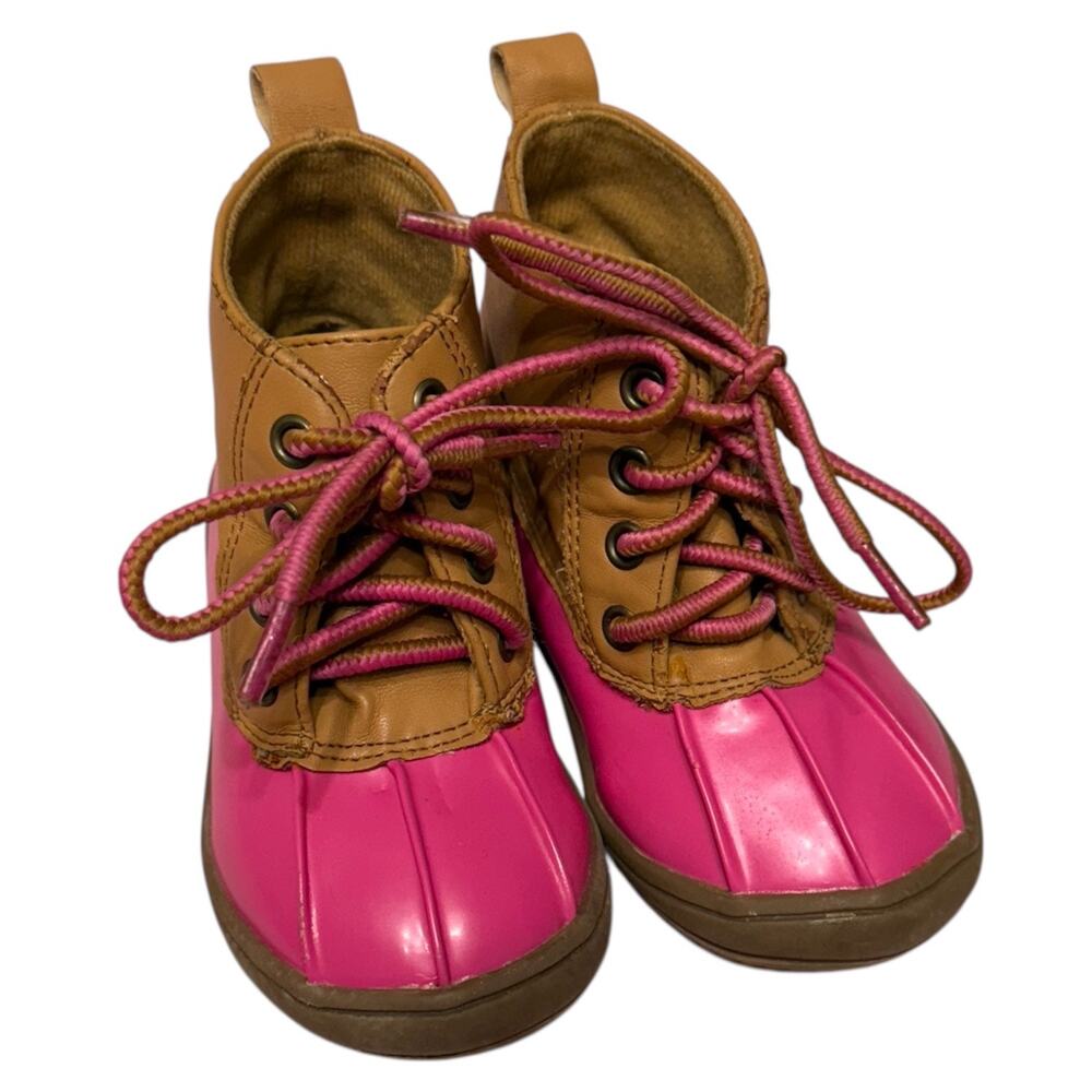 Smart Step Toddler Girls Hot Pink Waterproof Duck Boots Size 5 Waterproof Shoes